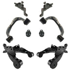 TRQ Front Suspension Kit Front Upper & Lower Control Arms Ball Joints 8pc