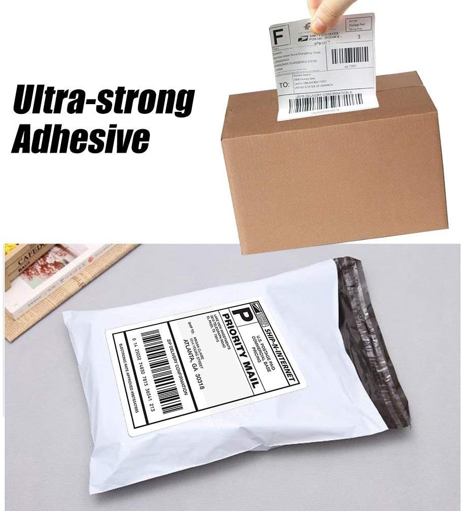 4 x 6 Direct Thermal Shipping Labels with Perforations, Pack of 500 Thermal Labels, Permanent Adhesive, White Mailing
