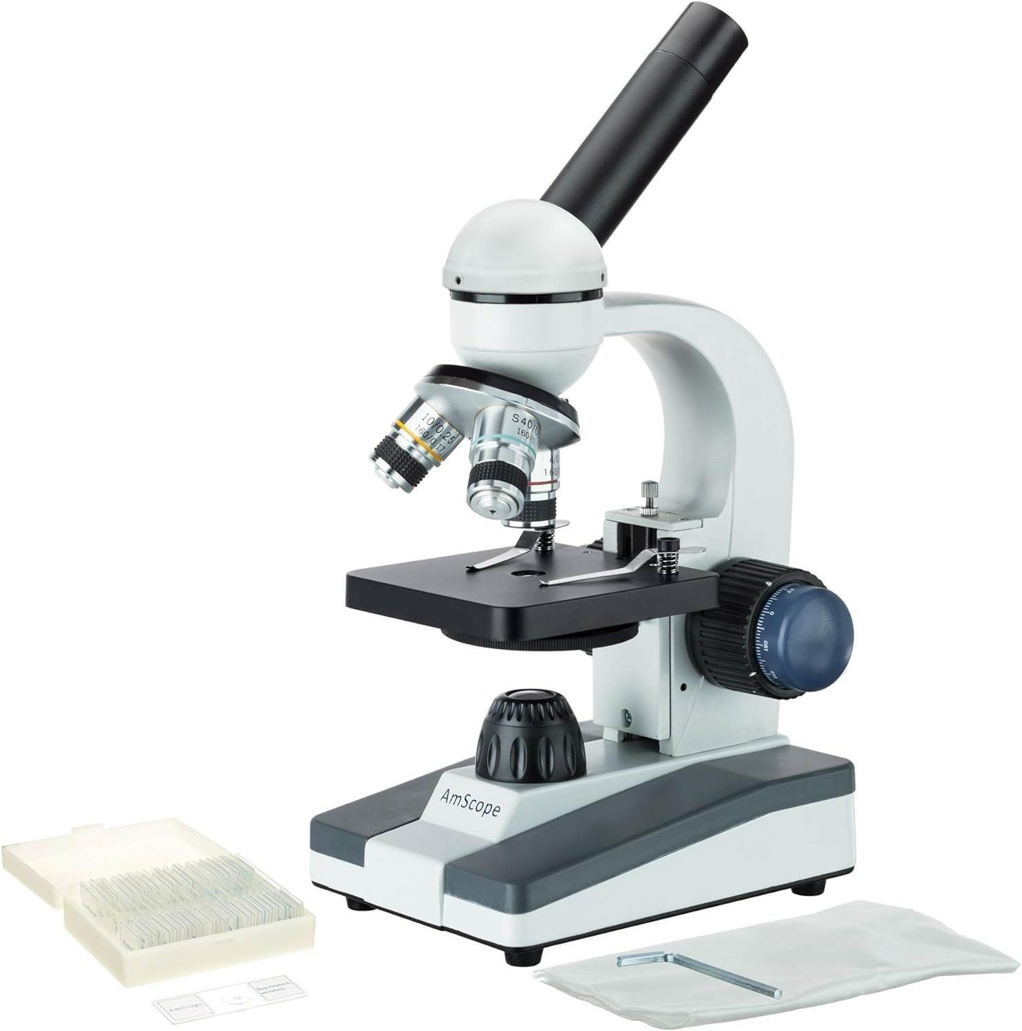 M150C-PS25 Series Portable Monocular Compound Microscope - 1000X | 40X-1000X Magnification Range Compound Biological