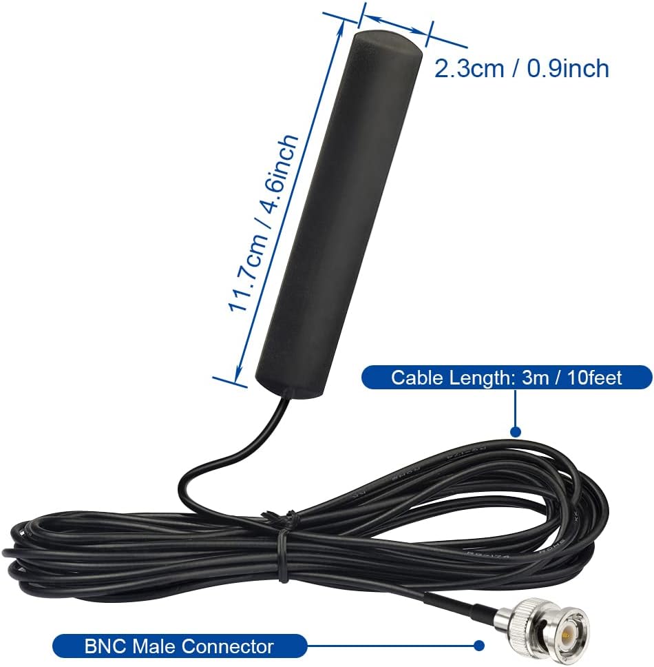 VHF UHF Car Truck Police Scanner Adhesive Mount Antenna Vehicle Mobile Ham Amateur Radio BNC Male Patch Antenna