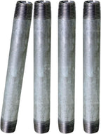 SUPPLY GIANT OQHM1080 8" Long Galvanized Steel Nipple Pipe Fitting with 1" Nominal Size Diameter, 1 in. x 8