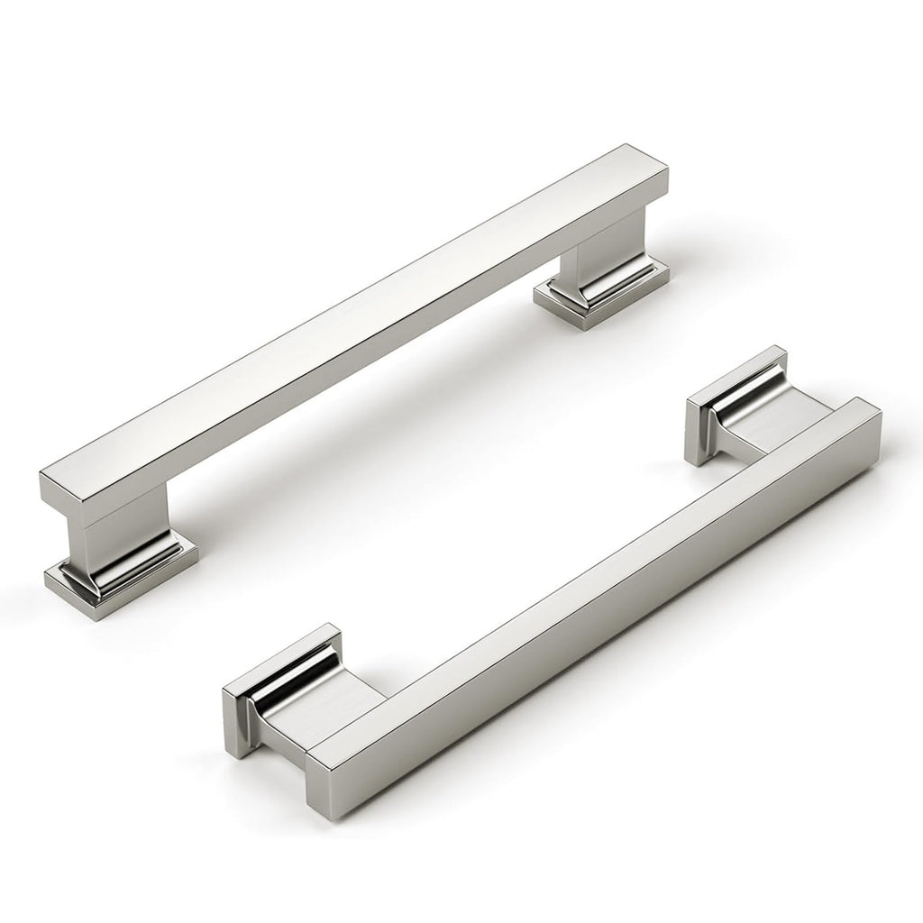 25 Pack 5 Inch Brushed Nickel Cabinet Pulls Solid Kitchen Handles