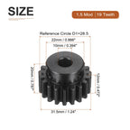 DTGN Spur Gear 1.5Mod 19 Teeth 12mm Thickness 10mm Bore