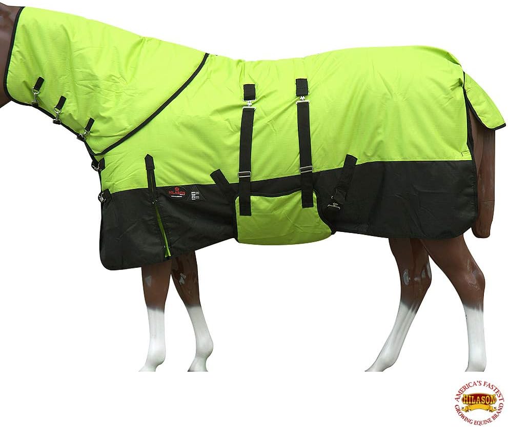 1200D Waterproof Winter Horse Turnout Blanket Lime Black