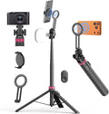 69" Magnetic Phone Tripod Stand Selfie Stick with Remote & Phone Mount | Portable Stand holder Rechargeable with