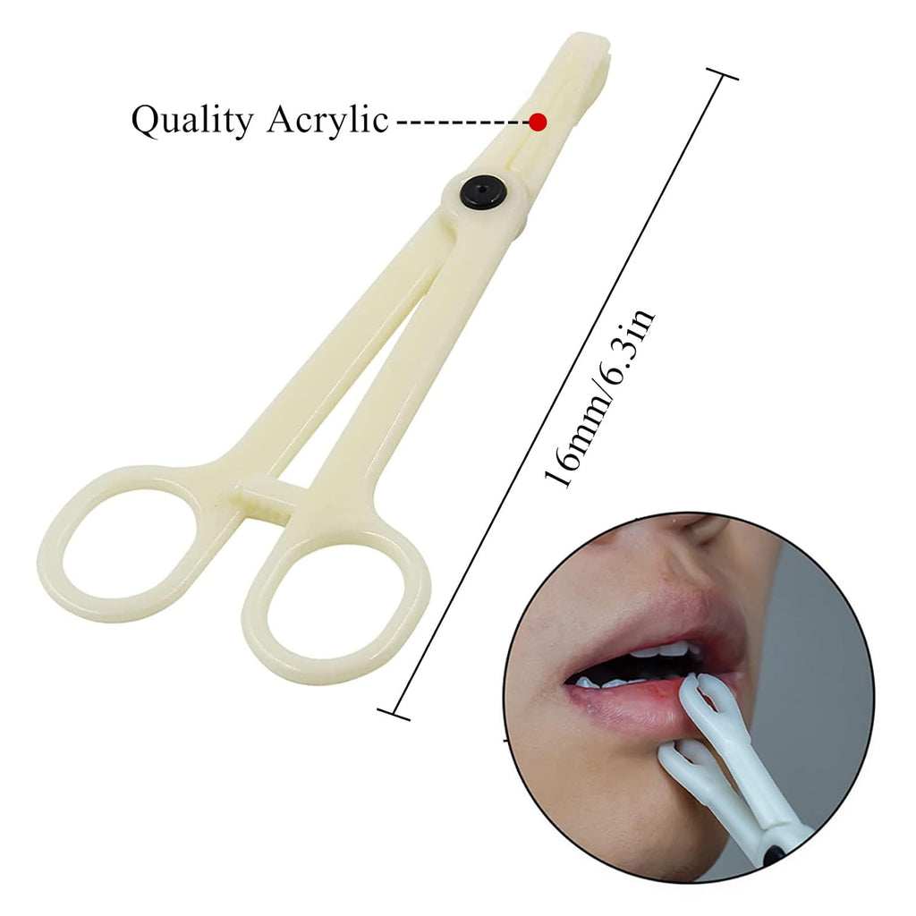 Piercing Clamps - Autdor 10Pcs Piercing Forceps Rounded Slotted Disposable Piercing Clamps Septum Forceps for Lip