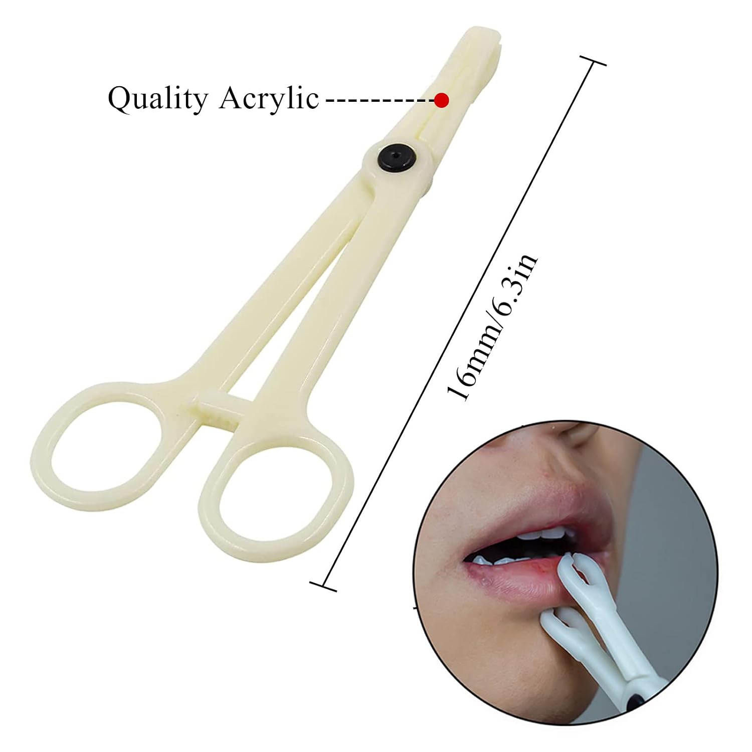 Piercing Clamps - Autdor 10Pcs Piercing Forceps Rounded Slotted Disposable Piercing Clamps Septum Forceps for Lip
