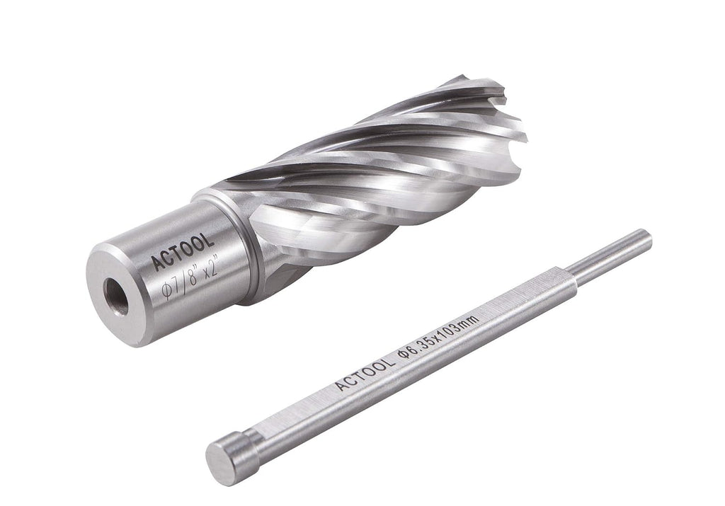 7/8" Diameter × 2" Depth of Cut HSS ANNULAR Cutter with 3/4'' Weldon Shank