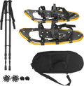 21/25 Inches Snowshoes for Women & Men, Lightweight Aluminum Frame Snow Shoes with Adjustable Trekking Poles and