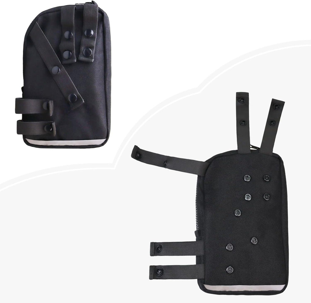 Wheelchair Phone Pouch Holder Bag – Compact Lightweight Organizer with Zipper, Front Frame Mount Storage for Wallet