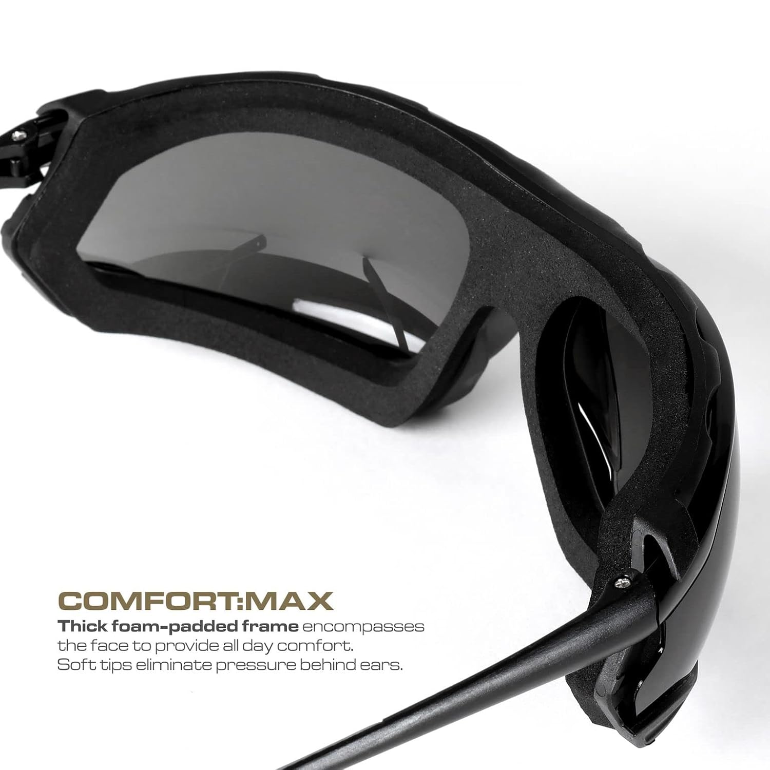 Optic Max - Anti-fog Protective Eyewear for Men - Safety Glasses with 3 Lens Options - Clear, Amber or Gray