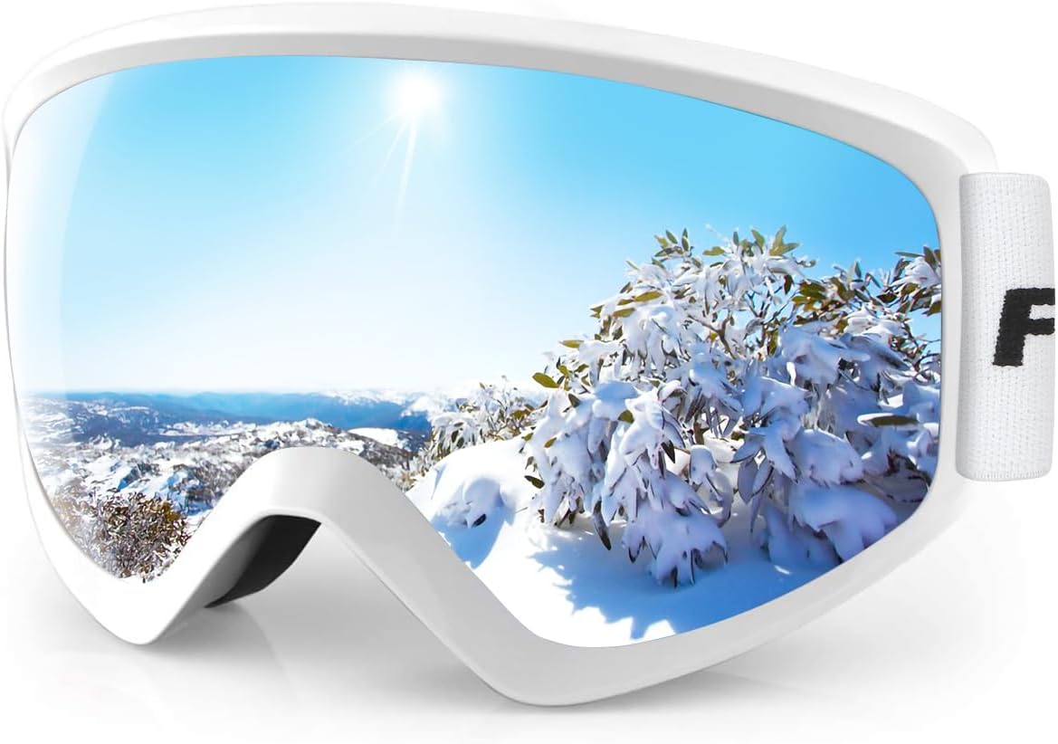 Kids Ski Goggles, Kids Snow Snowboard Goggles for Boys Girls Youth OTG