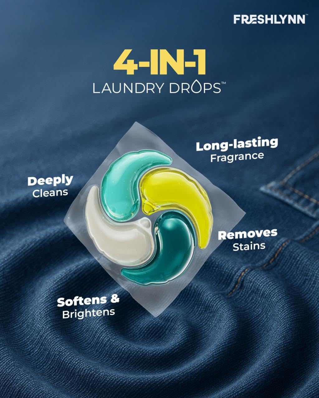 Laundry Detergent Pods, 60 Count, 4-in-1