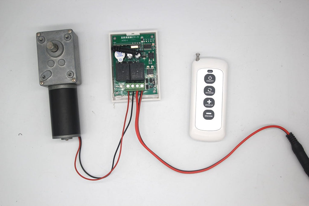 DC Motor Speed Controller with Remote Control 12V 24V PWM stepless Speed Control Switch 10A Wireless Speed Controller Linear Actuator Motor Forward and Reverse Rotation