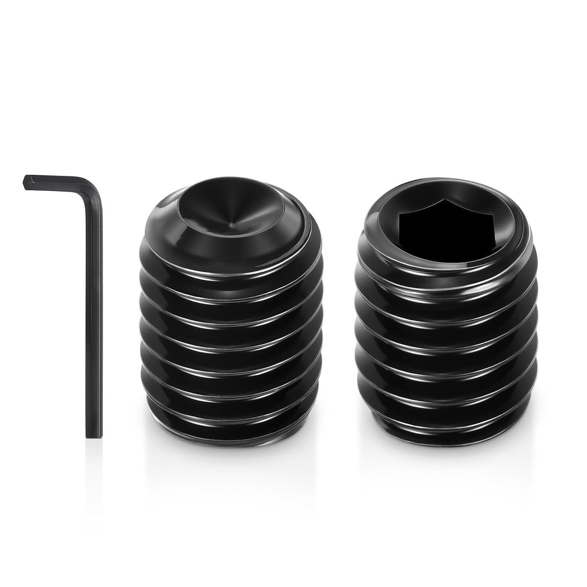 25Pcs Cup Point Socket Set Screws-3/8-16x1/2 Carbon Steel
