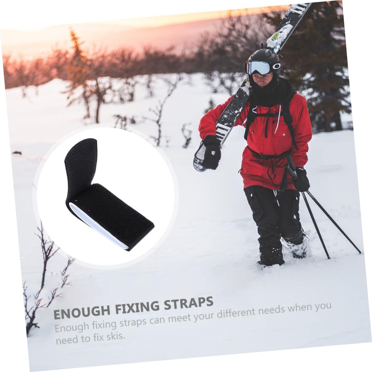 2pcs Snowboard Carrying Straps -wear Fixing Tape for Securely Transporting Snowboards and Skis for Sleds and Outdoor