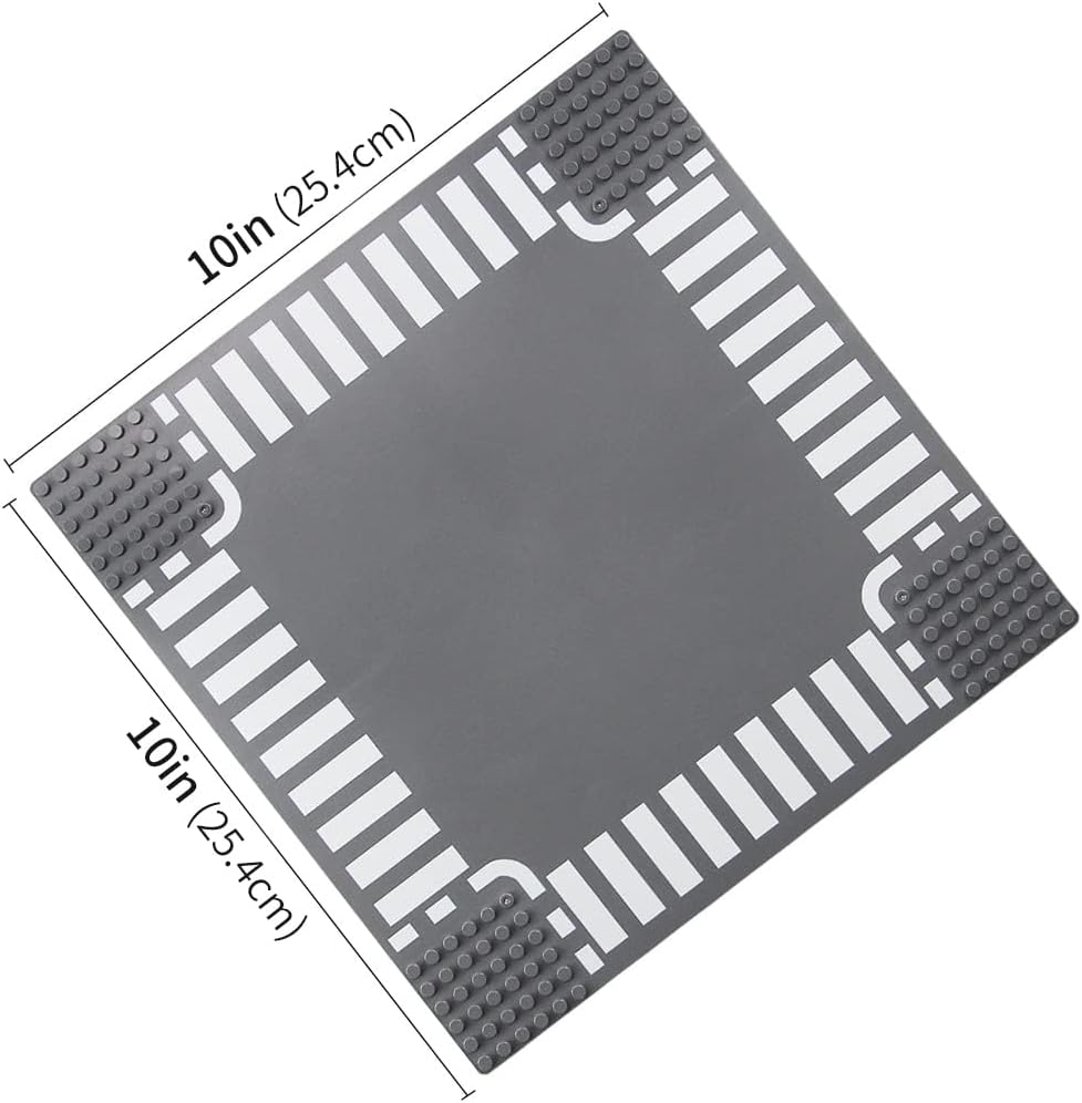 Classic Road Base Plates Street Building Kit Crossroad 2PCS