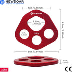 Descender Plate 20KN Paw Rigging Plate 4 Holes Rock Climbing Gear(4 holes/20KN Red)