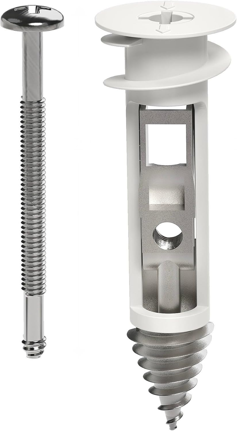 Heavy Duty Drywall Anchors and Screws Kit Including Toggle Anchors & Screws Durable Zinc Plastic Self Drilling