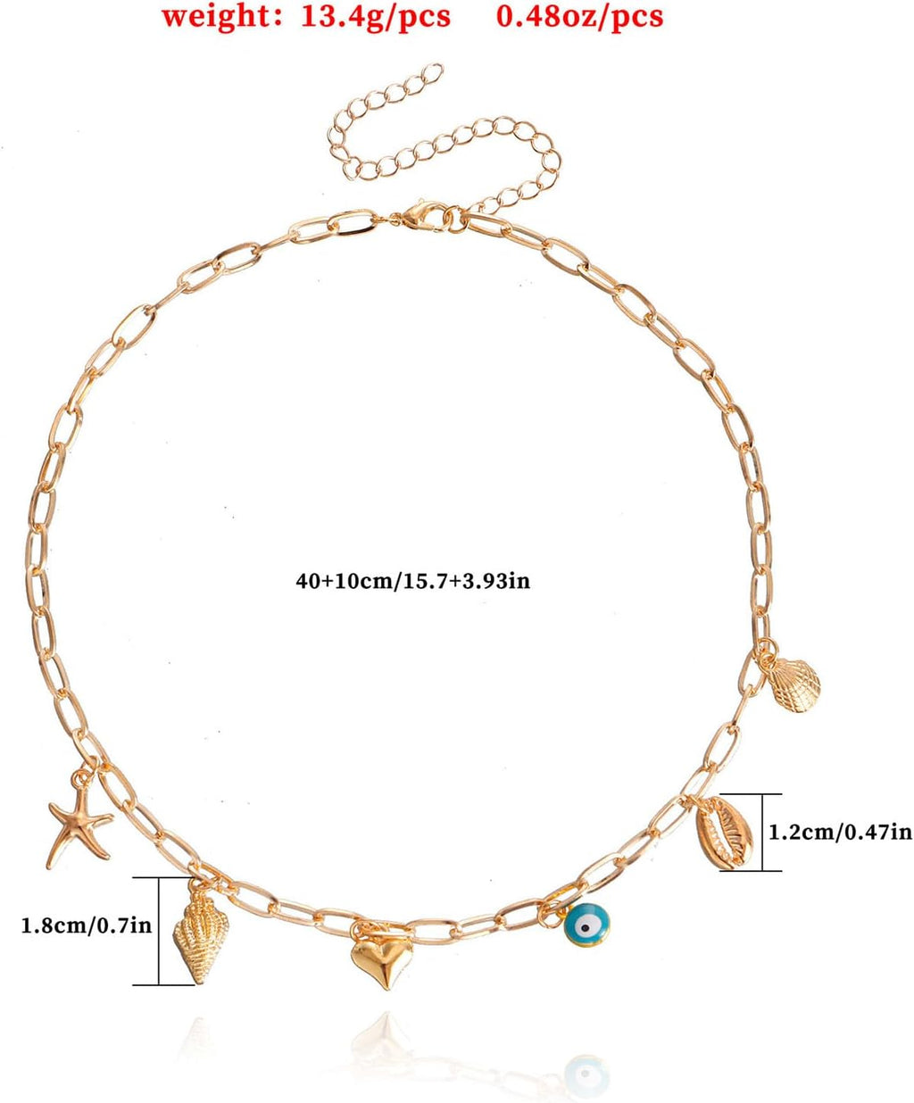 Chunky Gold Charm Necklace for Women White Pearl Choker Necklace Head Portrait Square Pendant Necklace Boho Charm