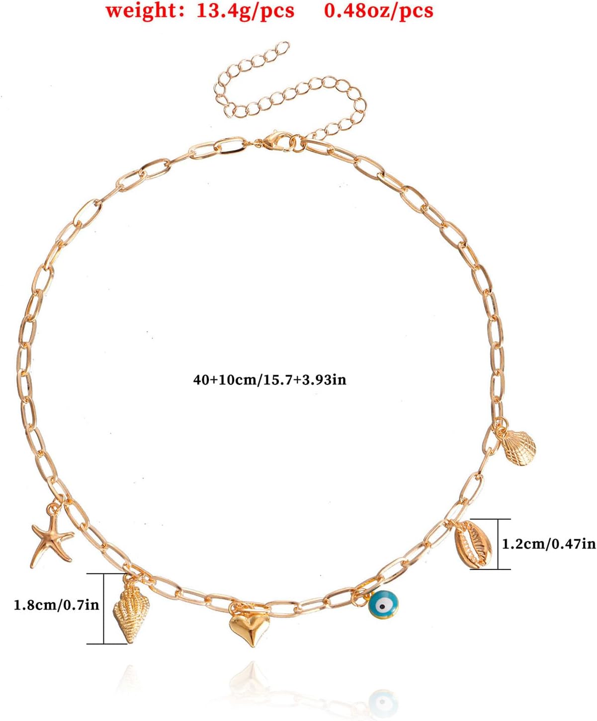 Chunky Gold Charm Necklace for Women White Pearl Choker Necklace Head Portrait Square Pendant Necklace Boho Charm