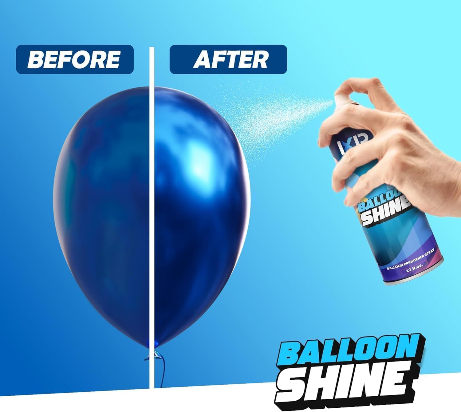 Balloon Shine Spray (16.9 oz) No Need Towel or Gloves, Instant High Shine Gloss Brite Balloons for Party Decoration