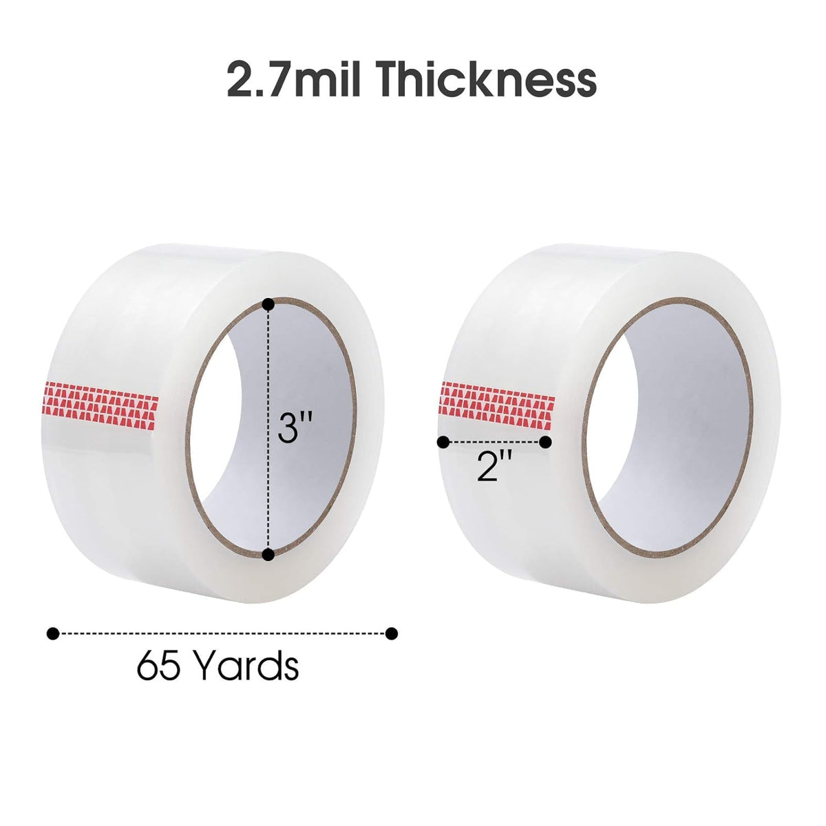 Heavy Duty Clear Packing Tape 1.88" 65 Yards 2.7mil 36 Rolls
