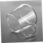 Glass Milk Pitcher 450ml Handle for Coffee and Syrup