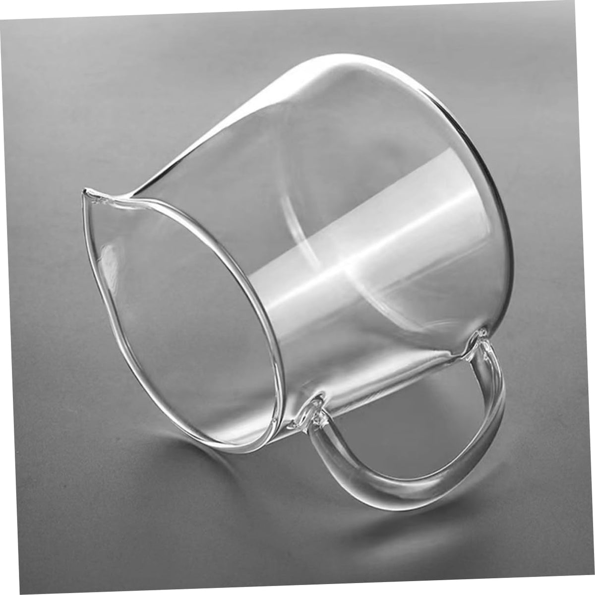 Glass Milk Pitcher 450ml Handle for Coffee and Syrup