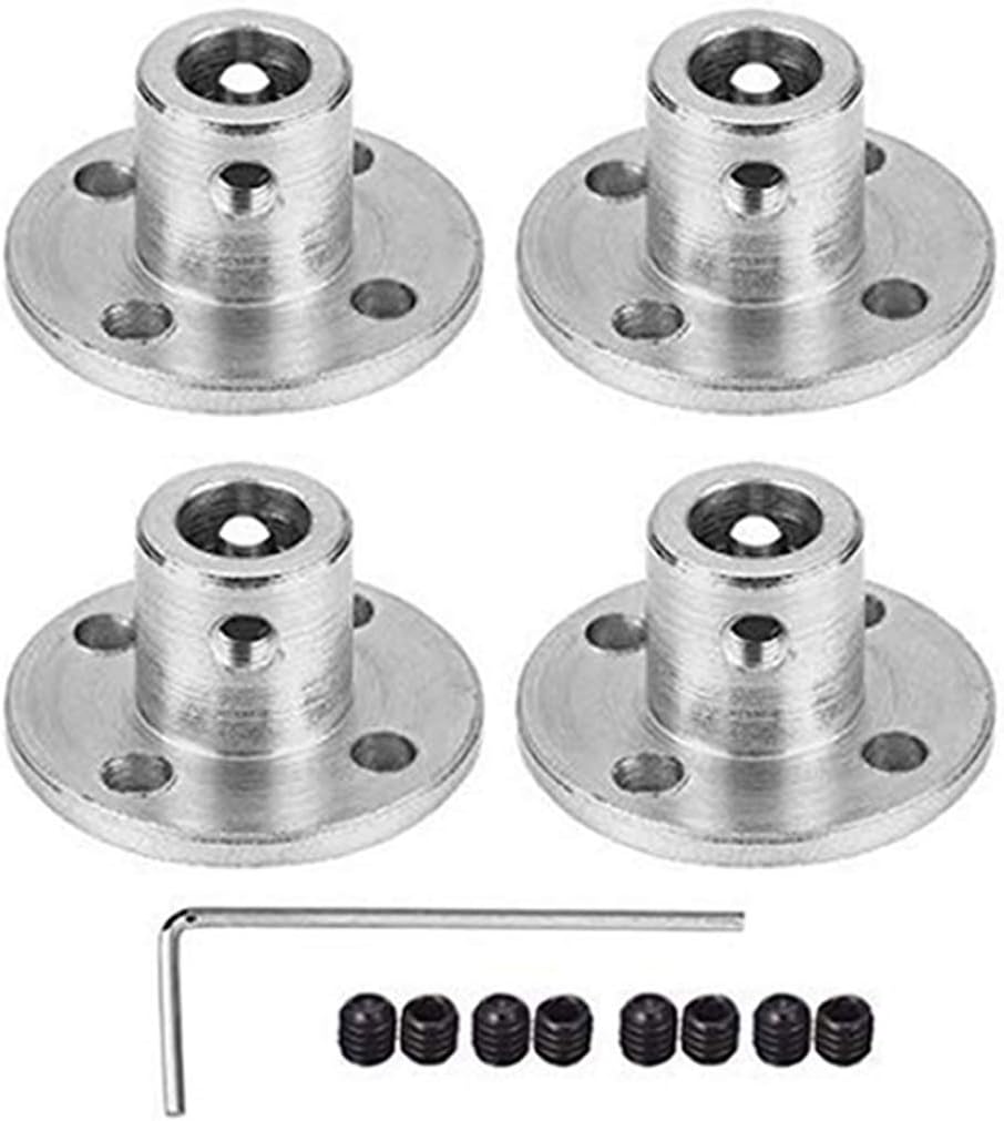 4Pcs 6mm Flange Coupling Connector, Rigid Guide Model Coupler Accessory, Shaft Axis Fittings for DIY RC Model Motors