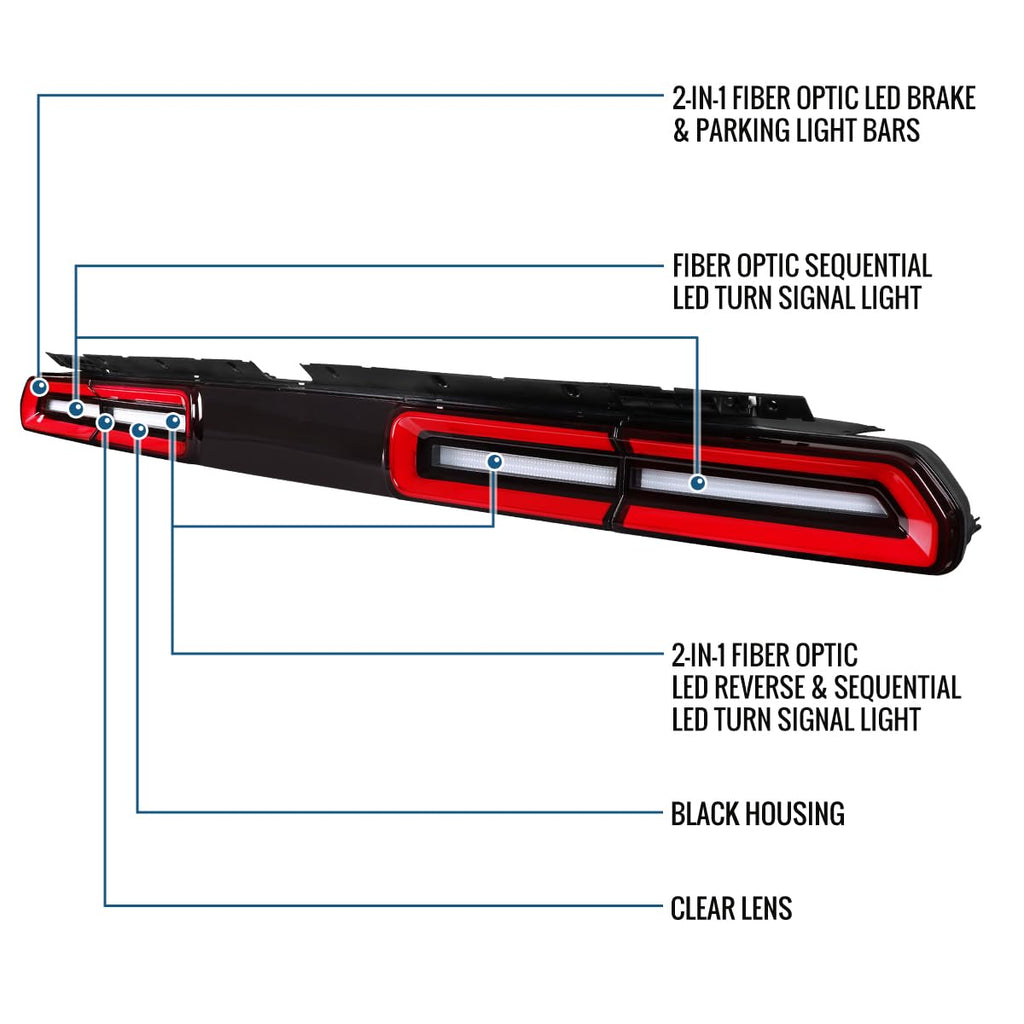 Fits 2008-2014 Dodge Challenger Full LED Tail Lights