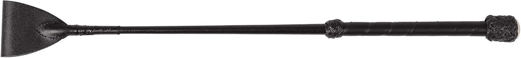 Leather Jumping Bat Riding Crop Beautifully Crafted in England - Black - Leather Handle