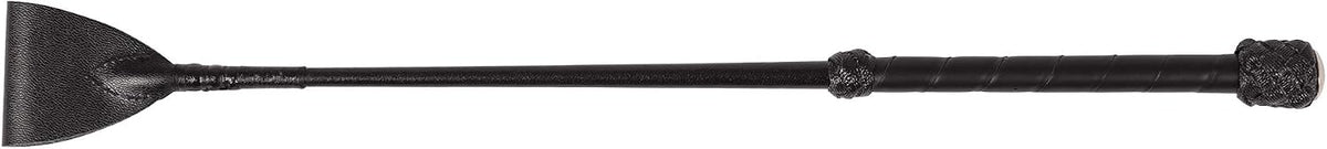 Leather Jumping Bat Riding Crop Beautifully Crafted in England - Black - Leather Handle