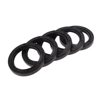 Universal Oil Seal TG4 Lip Seal Ring Rotary Shaft Seal 45x62x8mm High Pressure NBR Rubber Black 5 Pcs