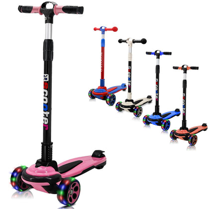 3 Wheels Kick Scooter for Big Kids Teens Ages 6-12 Years Extral Wide Deck 4 Adjustable Height and Foldable Handlebar