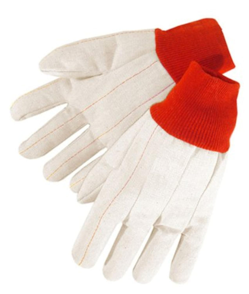 Liberty Safety 4518R Double Palm Work Gloves, 20oz Cotton/Polyester, Red