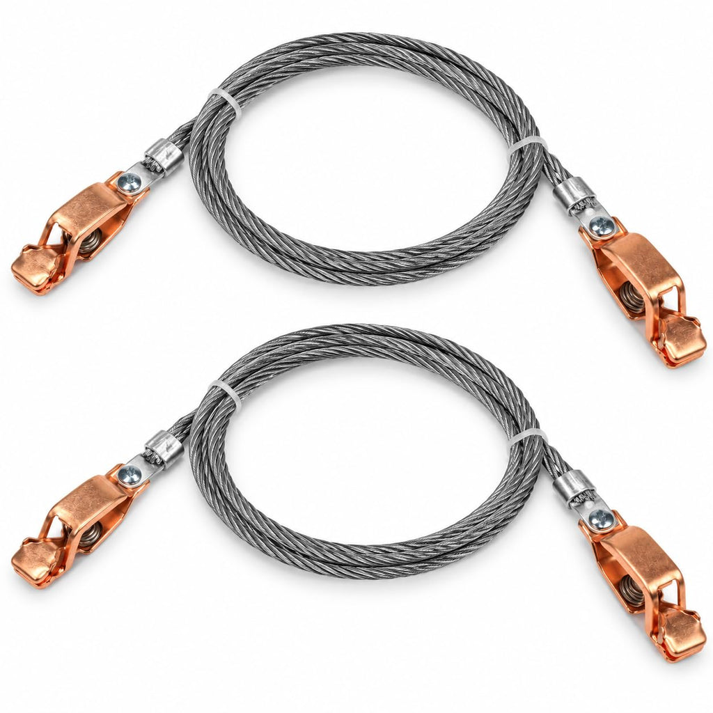 2-Pack 3ft Flexible Bonding Wire with Alligator Clips