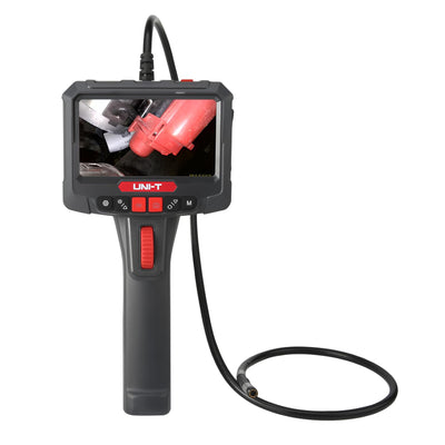 UNI-T Inspection Camera UT663B 1m/2m/3m Industrial Borescope Inspection Camera with 5 inch Screen 180° Turning High Definition Visual Endoscope(UT663B 2M)