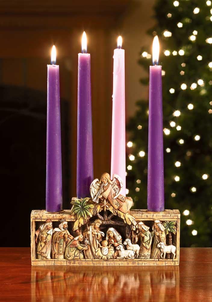 Nativity Advent Candleholder