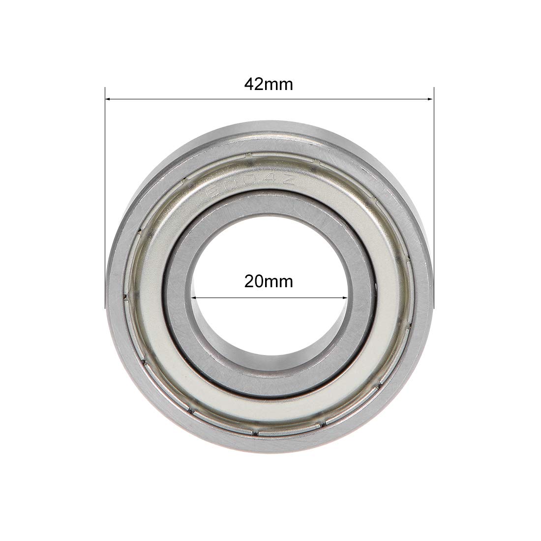 uxcell 6004ZZ Deep Groove Ball Bearings Z2 20mm X 42mm X 12mm Double Shielded Carbon Steel