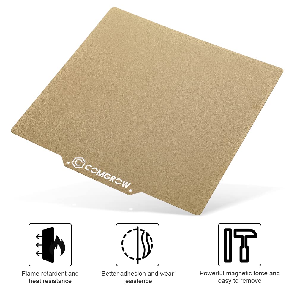 PEI Sheet 235x235mm for Ender 3 Series 3D Printers | Magnetic flexible heated bed with adhesive for Neptune, Kobra