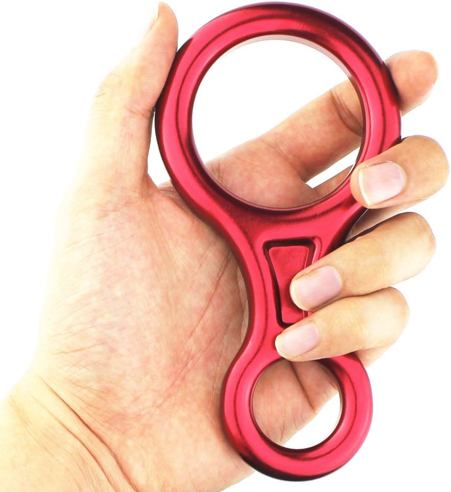 Terminal 8 Descender, Climb Aluminum Figure 8 Descender Rigging Plate Heavy Duty, 35KN Aluminum Alloy Descender for