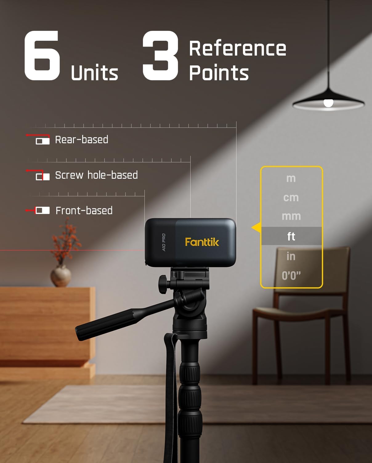 A10 Pro 2-in-1 Digital Laser Tape Measure with HD IPS Color Display, 165Ft Rechargeable Laser Measurement Tool &