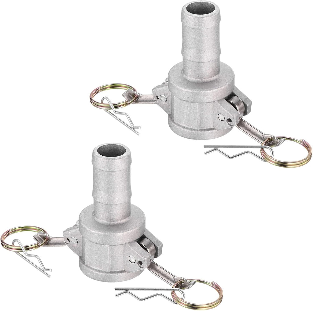 2Pcs Aluminum Type C 1" x 1" Cam Lock Hose Fitting