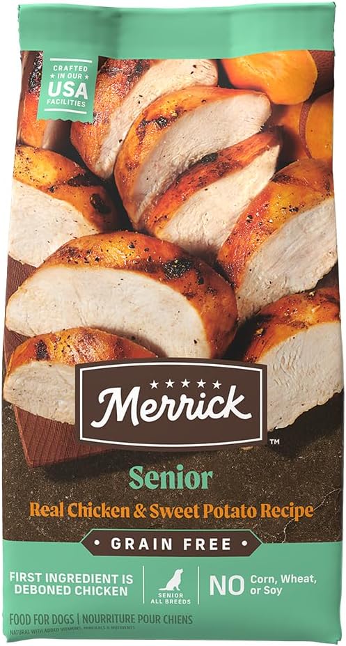 Grain Free Senior Chicken + Sweet Potato Recipe Dry Dog Food, 4 lbs.
