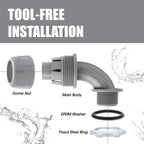 4-Pack 3/4 Inch Liquid Tight Conduit Connectors, Elbow