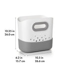 OXO Tot Stand Up Bath Toy Storage Organizer, 7.1 L, Large Capacity Bin for Baby Bath Essentials - Gray