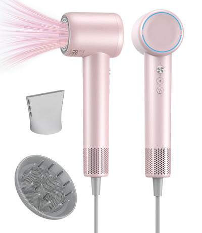Hair Dryer with Diffuser, High-Speed Ionic Travel Blow Dryer Fast Drying