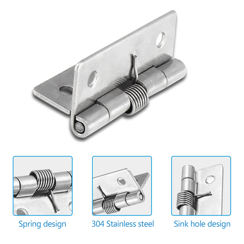 Spring Loaded Hinges, 2 Inch, 4 Pcs