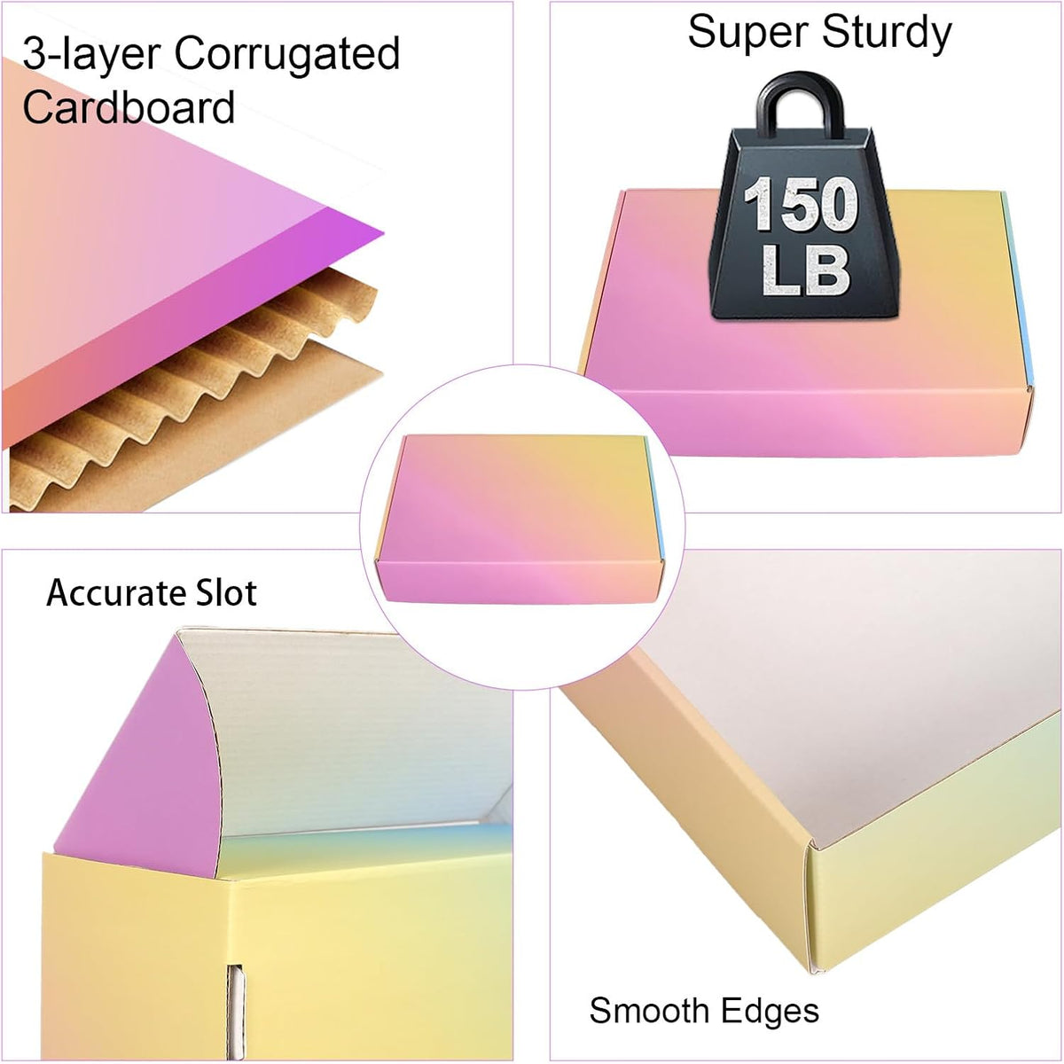 Shipping Boxes Small 6x4x2", 30 Pack Colorful Cardboard Mailer Boxes, Mailing Boxes for Packaging Small Business